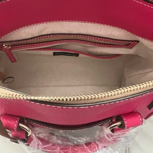 Dooney & Bourke Sorrento Satchel 30 with pocket - Rose - Picture 5 of 11